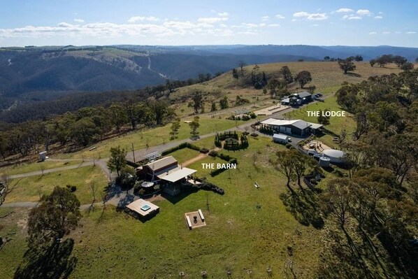 The Barn and The Lodge, including the property grounds are exclusively yours.