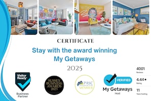 My Getaways Brighton and Hove Awarded the illustrious Gold Standard by Quality In Tourism