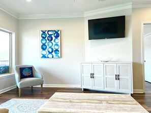 Cozy up on the sofa to catch your favorite shows.