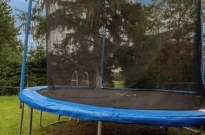 15 Feet outdoor Trampoline next to Sandbox