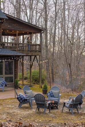 Winter on the porch and patio