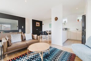 The spacious living and dining area means plenty of space to relax.
