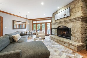 Fireplace, Indoors, Furniture, Living Room, Home Decor