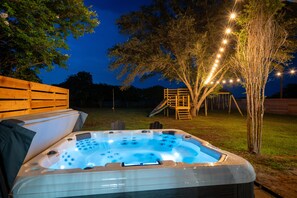 Enjoy the hot tub with room for eight, relax and let your cares melt away.
