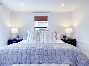 King bedroom, which is located on the first level of the condo.