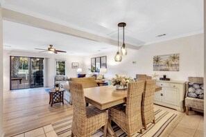 This 3-bedroom villa combines the charm of coastal living with the comforts of home