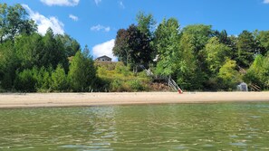 View of Serenity Lake House & Beach from standing on our sandbar...