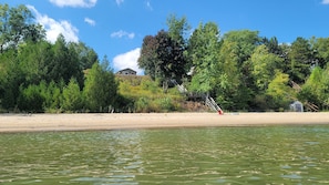 View of Serenity Lake House & Beach from standing on our sandbar...