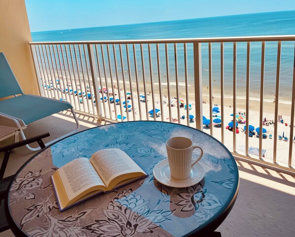 Relax here.  Wonderful balcony.