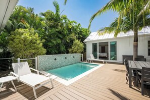 New heated pool