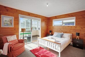 The chair provides another place to relax in the bedroom rather than just the bed.
