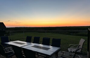Beautiful sunset view in the back yard