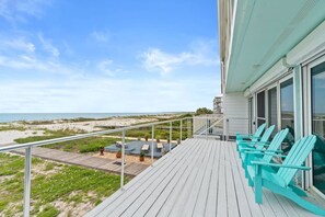 Imagine the sunsets and sunrises on this balcony!
