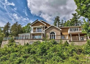 Two balconies and a large deck with stunning lake and nature views 