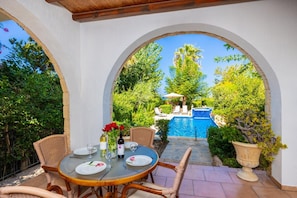 Sheltered terrace area