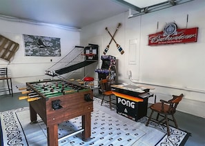 Arcade Room - Blitz (Arcade Game), Pong (Arcade Game), Pop-a-Shot, Foosball Table