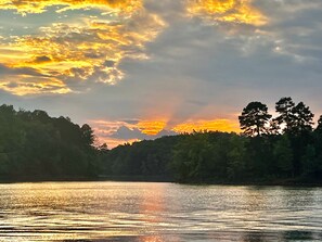 Enjoy sunsets from your westward facing home on this peaceful piece of the lake