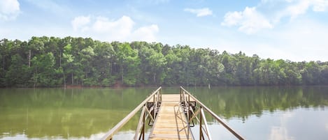 The homes private dock where you can dock your water toys for easy access.