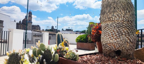 terrasse de 200 m², vue panoramique imprenable sur la vieille ville