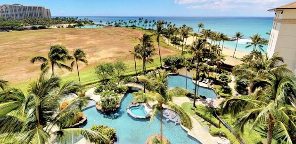 Gorgeous pool & ocean views from the lanai