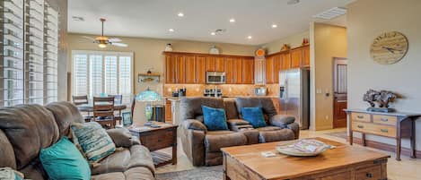 Surprise Vacation Rental | 3BR | 2BA | 2,100 Sq Ft | 1 Step Required