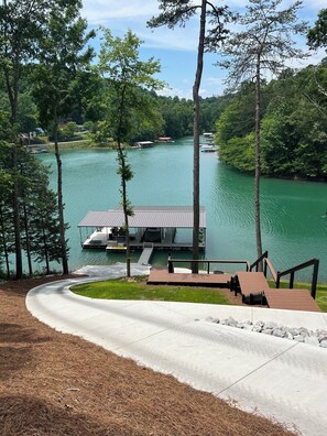 Dock access from parking area.