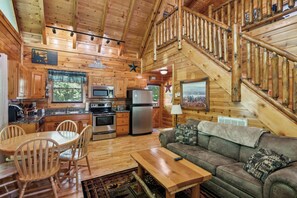 While relaxing on the couch, you won't have too far to travel to grab that snack!