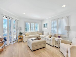 Living Room at Tidewater 201H, Isle of Palms, SC | IOP Escapes