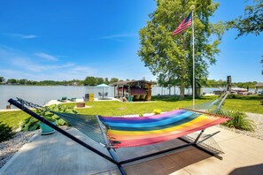 Backyard | Furnished Patio | Hammock | Fire Pit | Boat Dock | Indian Lake Views