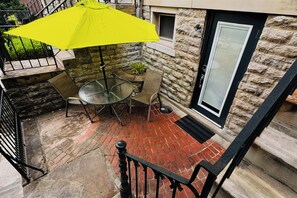 outdoor patio and front entry