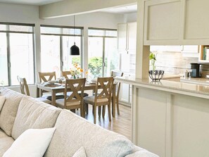 Families and friends can gather easily in the modern open floorplan.