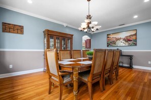 Our spacious dining area is perfect for any occasion.