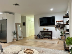 Family room adjacent to kitchen