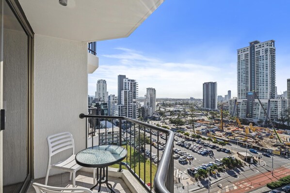 Cozy balcony with the Gold Coast and the ocean views  