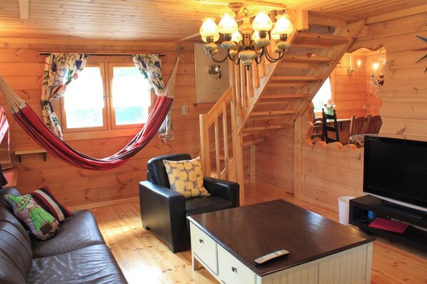 spacious living room with big sofa