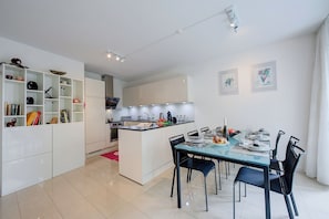 Kitchen and dining area