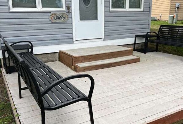 NEW in Summer 2024: rebuilt the steps into the house