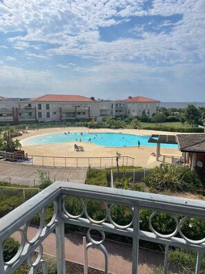 The impressive lagoon style pool at Domaine Juan Flore.