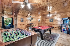 Plenty to do in the game room! Pool, arcade games and soccer table!