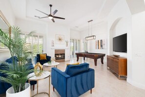 Spacious living room! *pool table no longer in home*