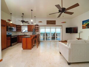 Open concept condo with incredible ocean view