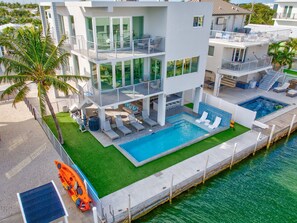 Aerial View of the pool and dock 1