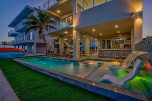 Sunset view of the pool 1