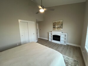 Private bedroom with fireplace