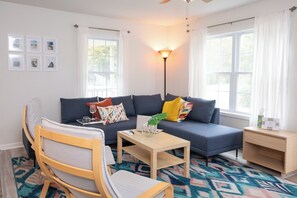 Living Room | Main Level | Central A/C & Heating | Full Sleeper Sofa