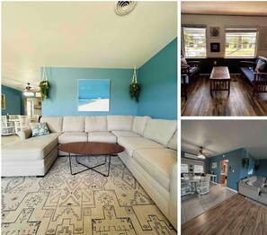 Large living room and additional sunroom for plenty of room for relaxation.