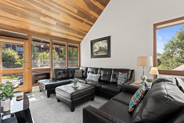 Living Room with a queen sleeper sofa