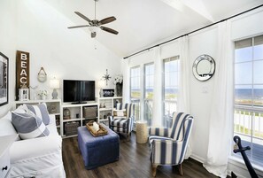 Open floorplan, with a coastal look and feel.