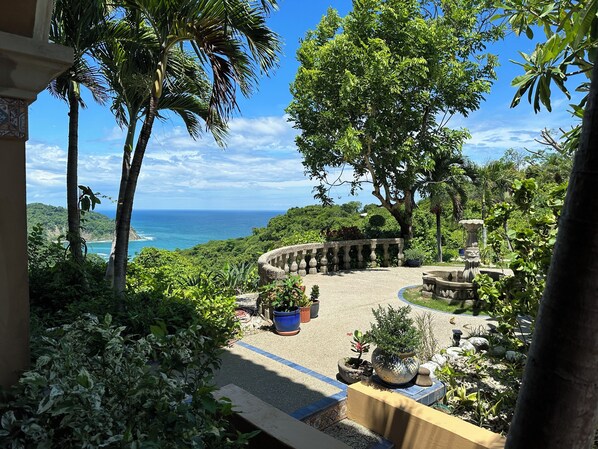 View from the Villa after arriving.  Both sides have mountain & ocean views.