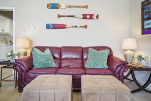 Sink into the cozy, oversized sectional sofa designed for ultimate relaxation.